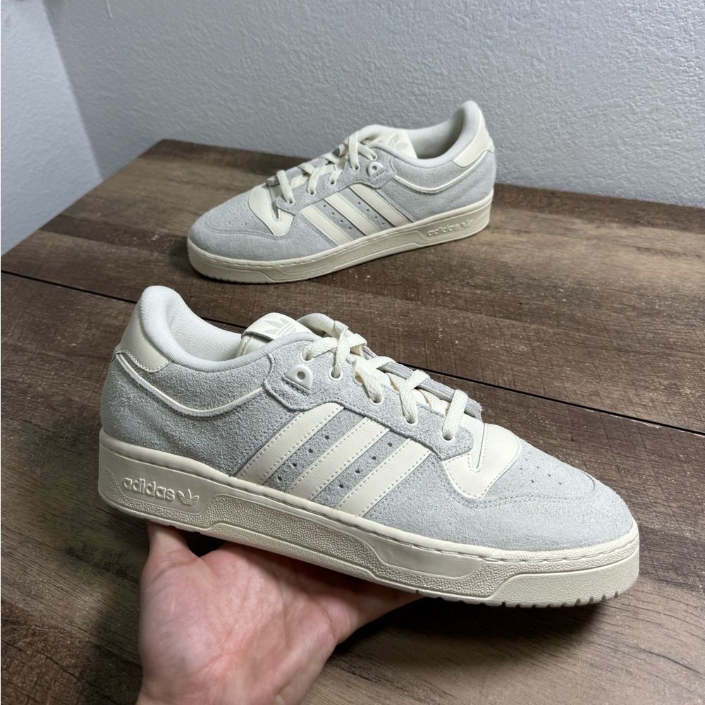 SAMPLE‎ Adidas Rivalry 86 Low Orbit Grey Cream Size 12.5 NEW Sneakerz Shoes